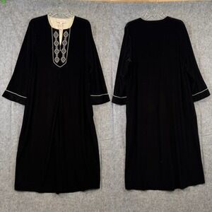 Vtg Oscar DeLa Renta Rich Velvet Velour Robe Sz XL Pink Label Housedress Coat